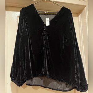 Xl Black Velvet Old Navy top